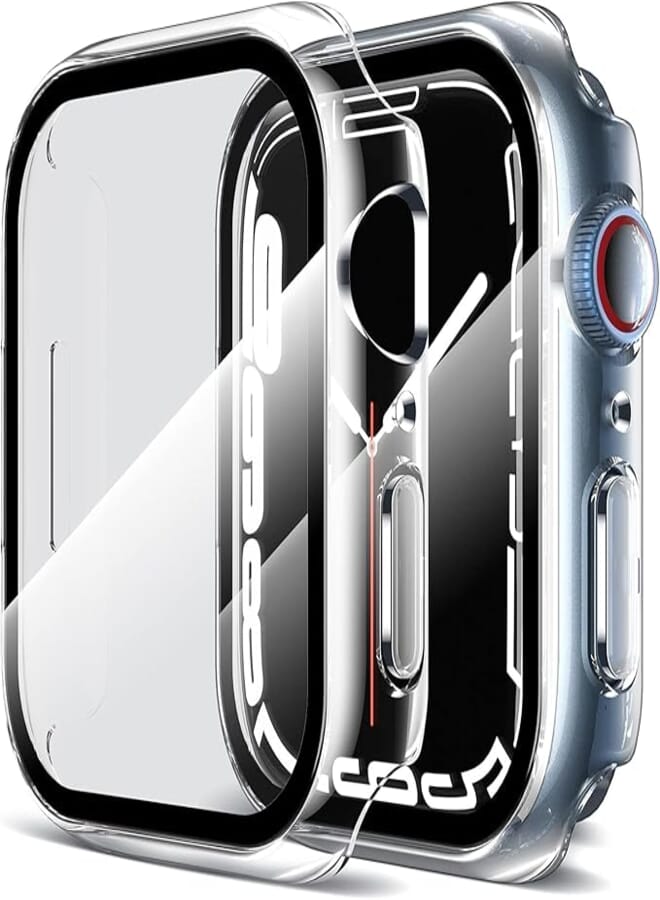 LK 2 Pack LK Apple Watch Case For Apple Watch Series 7 45mm - Clear